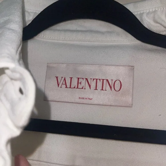 Valentino Garavani Embellished Denim Playsuit
